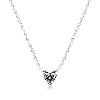 Autentické 925 Sterling Silver Srdci Zimné Náhrdelník pre Ženy Strany Darček Jemné Šperky Dodanie Veľkoobchod
