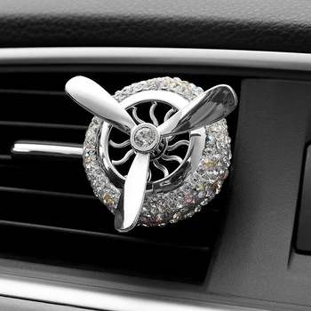 Auto Ornament Diamond ABS Dekor Osviežovač Vzduchu Ventilačné Parfum Klip Auto Interiér Air Force 3 Tvar Vrtule Vôňa Difúzor Darček