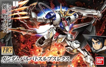 BANDAI GUNDAM HG 1/144 BARBATOS LUPUS REX Gundam model zostavený Anime akcie obrázok hračky, Dekorácie Deti Hračka Darček