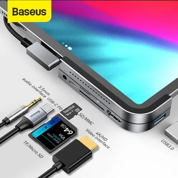Baseus USB C HUB Typ C pre Multi USB 3.0 HUB Adaptér USB HUB pre MacBook Huawei Mate 40 USB napájací Adaptér USB Typu Smartphone C HUB