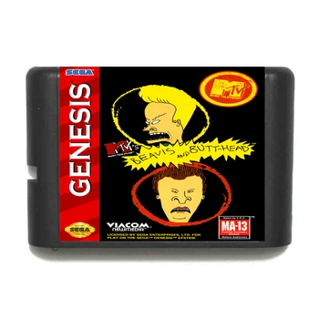 Beavis a Butthead 16 bit MD Hra Karty Pre Sega Mega Drive Pre Genesis