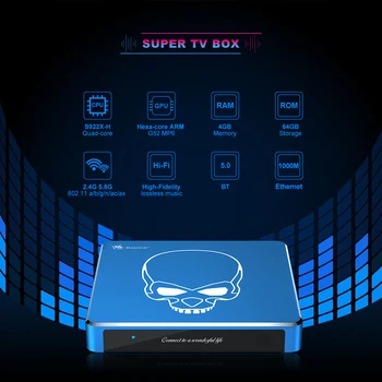 Beelink GT Kráľ Pro WiFi 6 TV BOX Android 9.0 4GB64GB Amlogic S922X-H 4K Quad Core Podpora Dolby Audio DTS Počúvať SET-TOP-BOX
