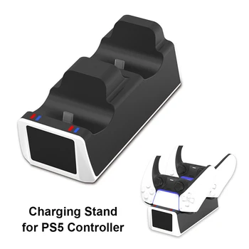 Bezdrôtový ovládač Dual Nabíjací Stojan pre Play Station 5 PS5 Ovládač Gamepad Nabíjacej Stanice, Dock s Stavové Svetlo 2020 Nové