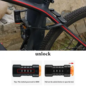 Bicykel Skladací Password Lock Prenosné Skladacie Kód Zámok Proti krádeži Bicykla Password Lock Horský Bicykel Skladací Zámok