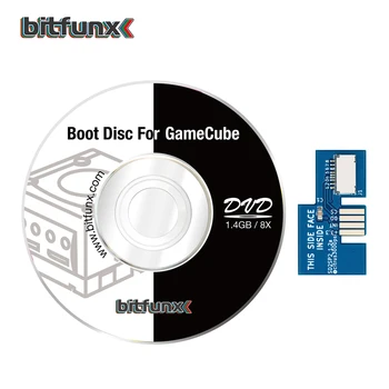 Bitfunx SD2SP2 Adapter TF Karty, Čítačky, Náhradné + Swiss Zavádzací Disk Mini DVD pre Nintendo Gamecube NGC NTSC