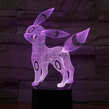 BOCHSBC Farebné Cartoon 3D Ilúziu Svetlá Akryl Nočné Svetlo, Dotknite sa Tlačidla 7 Zmena Farby stolná Lampa Umenie Svetlo Lampara