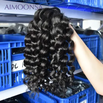 Brazílsky Vlasy Väzbe Zväzky Voľné Vlny Zväzky Ľudské Vlasy Rozšírenia 3 Kusy Remy Vlasy Aimoonsa Vlasové Produkty