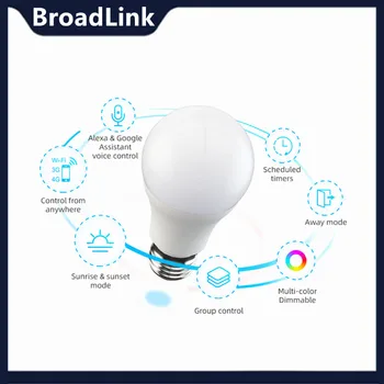 BroadLink Smart Žiarovky LB27R1/LB26R1 220V Wi-Fi Smart RGB LED Žiarovka Funguje Alexa Domovská stránka Google Hlasové Ovládanie Práce S IFTTT