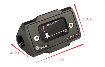 Bykski OLED Digitálnym Displejom Teploty Vody Meter Vody Chladiča Systém Double G1/4