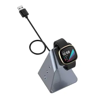 Desktop Dock Stanica Nabíjací Adaptér Versa3 Smartwatch Základňu Držiaka, USB Nabíjací Kábel, Kábel Stojan Pre Fitbit Zmysel Naopak 3 Hodinky