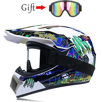 Detské motocyklové prilby s okuliare, ochrana pre chlapcov a dievčatá, cyklistická prilba casco 