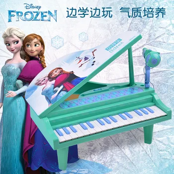 Disney Mrazené princezná Mini Multifunkčné Elektronické Piano Hračka Prenosné Hračka, Hudobné nástroje, hudobné hračky s originál krabici