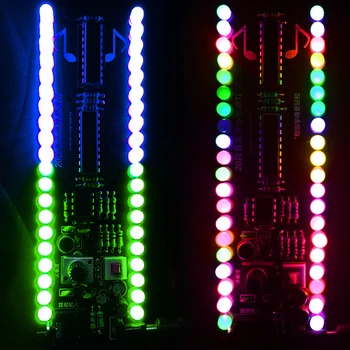 DIY elektronické stavebnice led hudba spektrum PCB okruhu 12,7 cm sodering auta 20-segment rytmus svetla LM358
