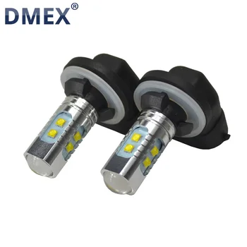 DMEX 2 KS H27 881 LED Žiarovka H27W 12V 24V 50W LED Hmlové Svetlo Žiarovky Biela 6000K & Žltá Žltá 3000K Na Auto a Motocykel