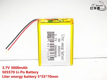 Dobrý Qulity 3,7 V,3000mAH,505570 Polymer lithium ion / Li-ion batéria pre HRAČKA,POWER BANKY,GPS,mp3,mp4