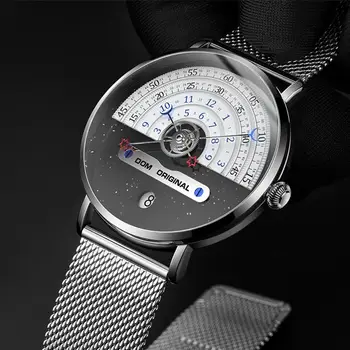 DOM Muži Hodinky Módne Hodinky Tvorivé pánske Hodinky Muž Náramkové hodinky Luxusné Pánske Hodiny reloj mujer bayan prúd M-1288D-7M