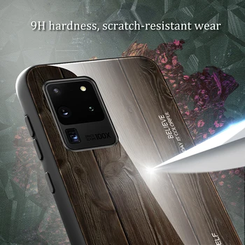 Drevené Vzorované Telefón puzdro Pre Samsung Galaxy Note 20 Ultra 10 Lite A70 A51 A71 S9 S10E s rezacím zariadením S10 Plus S20 Ultra Tvrdeného Skla Prípade