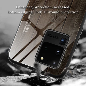 Drevené Vzorované Telefón puzdro Pre Samsung Galaxy Note 20 Ultra 10 Lite A70 A51 A71 S9 S10E s rezacím zariadením S10 Plus S20 Ultra Tvrdeného Skla Prípade