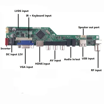 Držiak pre M201EW02 VC Obrazovky Panel AV HDMI 1680X1050 LCD Radič Board VGA TV Digitálny Signál 30pin 4 Lampy 20.1