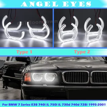 DTM Štýl White Crystal LED angel eyes halo krúžky Pre BMW 7 Series E38 740i 740iL 750i 750iL 730d 740d 728i 1995~2001