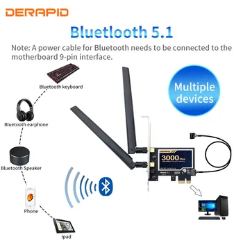 Dual band 3000Mbps Wifi 6 Intel AX200 Bluetooth 5.0 PCIe Ploche Adaptéra Bezdrôtového pripojenia 802.11 ax/ac 2.4 G 5G AX200NGW Newtork Karty