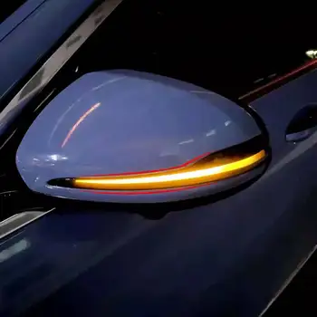 Dynamické Zase Signálne Svetlá Pre Mercedes Benz W205 W213 GLC AMG 2 Farba Auto Bočné Krídlo Spätné Zrkadlo Indikátor Blinker Lampa LED