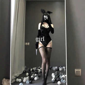 Dámy Cosplay Kostým Bunny Dievča Vyhovuje Menčester Cute Party Šaty Roleplay Bielizeň Kombinézu Ženy Sexy Halloween Kostýmy