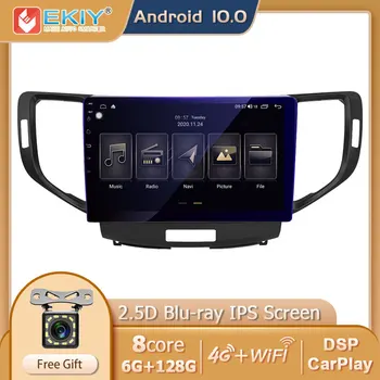 EKIY DSP Android 10 Car Multimedia Player, 6 G+128G Pre Honda Spirior Dohode 8 2008-2012 Auto Rádio Stereo GPS Navigácie Carplay