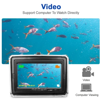 Erchang Nahrávanie Videa Podmorský Rybolov Kamera HD 1280*720P S 12Pcs Infračervené LED 12Pcs Biele LED Zime Ice Rybolov