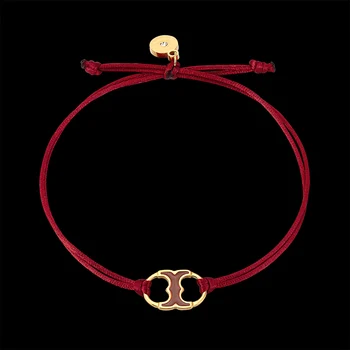 Fateama Jednoduché nehrdzavejúcej ocele handcuff tvar Náramok rôzne farby maľovať rôzne farby lano ručne tkané neutrálne šperky
