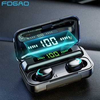 FDGAO Bluetooth Slúchadlá Športové Nepremokavé Bezdrôtové Slúchadlá In-ear Headset TWS Slúchadlá S 2000mAh Batéria Box