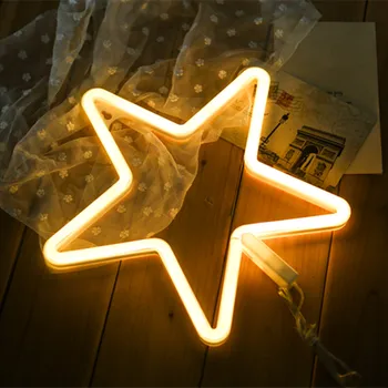 FENGLAIYI Star/Flamingo/Kaktusy/Vianočný Strom/Pery Neon LED Nočné Svetlo Festival Strany Interiéru Detský Domov Lampy, Led, Neónové Osvetlenie