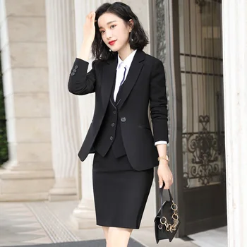 Formálne oblečenie dámske odevy podnikania žien 2019 jeseň nových obchodných módne kórejský temperament trakmi vyhovovali oblek