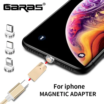 GARAS Magnetický Adaptér Pre 8pin/Micro/usb typ c podpory Nabíjačku A Dátový Magnet Adaptér