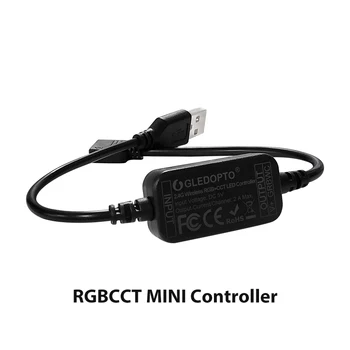 GLEDOPTO Smart Zigbee 5V USB Mini Radiča App ovládania Hlasové ovládanie práce s amazon echo plus RGBCCT multi color nastaviteľné