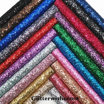 Glitterwishcome 30X134CM Mini Roll Syntetická Koža, Robustný Lesk Kože, textílie Vinyl pre Luky, GM021