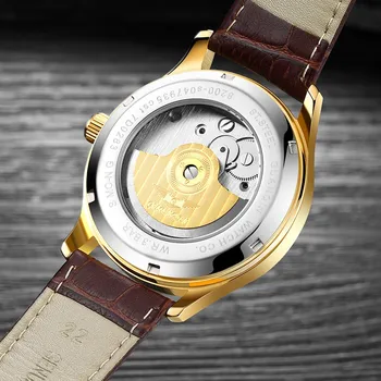 GUANQIN nové Mechanické top značky luxusné hodinky hodiny mužov Automatické nepremokavé zlato wastch keleton dvojitý pohyb erkek kol saati