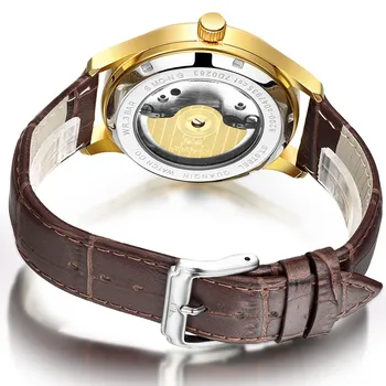 GUANQIN nové Mechanické top značky luxusné hodinky hodiny mužov Automatické nepremokavé zlato wastch keleton dvojitý pohyb erkek kol saati