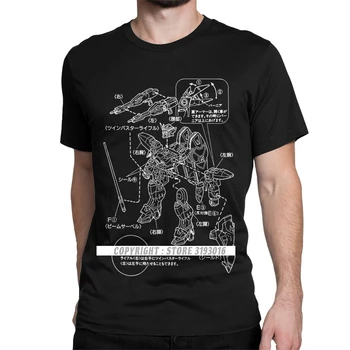 Gundam Pokyny T-Shirt Mužov Najnovšie 3D Tričká Anime Mech Robot Manga, Japonsko Harajuku Gunpla Camisas Tee Tričko