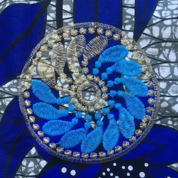 H&Q módne vosk africain textílie s batik čipky 6 metrov/kus výšivky nigérijský guipure čipky vo vode rozpustná bavlnené tkaniny