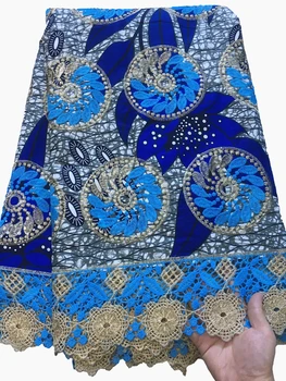 H&Q módne vosk africain textílie s batik čipky 6 metrov/kus výšivky nigérijský guipure čipky vo vode rozpustná bavlnené tkaniny