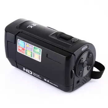 HD 1080P Digitálny Fotoaparát HDV Video Videokamera 16MP 16x Zoom COMS Senzor 270 Stupeň 2,7 palca TFT LCD Displej