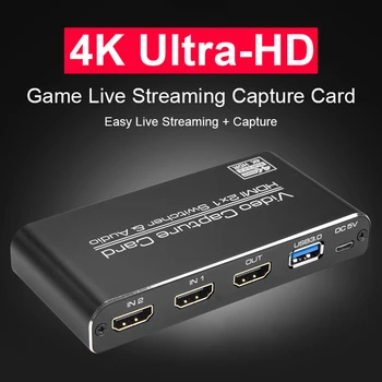 HDMI 1080P USB3.0 digitalizačné Karty 4K 60Hz Hra Live Streaming Rekordér Zachytiť Dosková Hra Záznam Live Streaming Miestne Slučky Ou