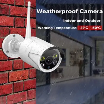 Hiseeu Bezdrôtový KAMEROVÝ Systém 720P 1080P 2MP NVR IP IR-CUT vonkajších CCTV Kamera IP Bezpečnostný Systém, kamerový Auta
