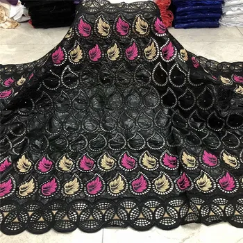 Horúce ! africain bazin riche textílie fialová bazin brode 5yards nigérijský čipky textílie na spoločenské šaty