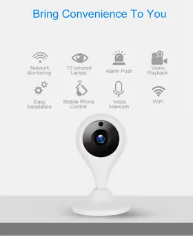 HYASIA Home Security Kamera Baby Monitor Smart WiFi Kamera Bebe Audio Záznam Dohľadu HD Mini IP CCTV Kamera, Bezdrôtové 720P
