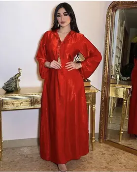 India Dubaj Arabské Moslimské Oblečenie Satin Hooides Abaya Musulman Islamské Ženy Pakistan Marocký Kaftan Turecko Župan S Kapucňou Vestidos