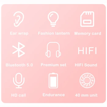 Inpods Rozmach Prenosných Bezdrôtových Slúchadiel Bluetooth Stereo Skladacie Slúchadlá Ružová Popsocke Mp3 Nastaviteľné Slúchadlá s Mikrofónom Hudba
