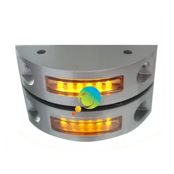 IP68 režim blesku polkruhu cestnej reflektor, modré LED blikajúce svetlo solárnej energie, hliníkové cestnej stud značku