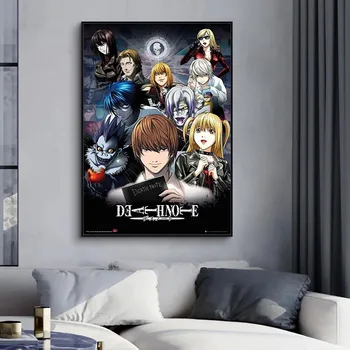 Japonské Anime Death Note, Klasické Anime Plátno Maľovaní Plagátov a Tlačí na Steny Umenie Fotografie pre Obývacia Izba Domova bez rámu